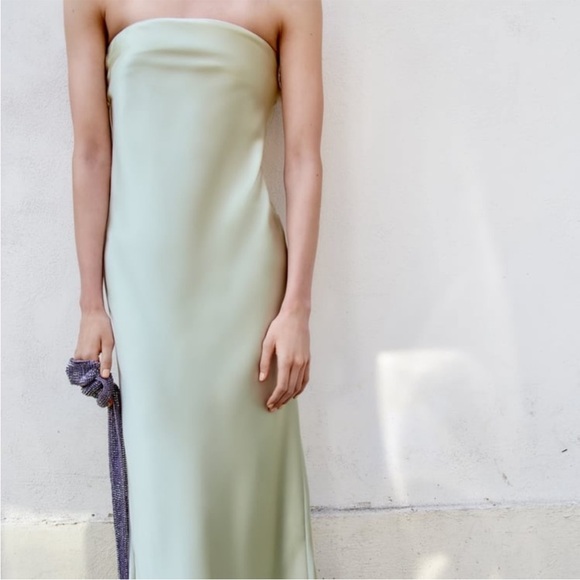 NWT Satin Zara Dress - Picture 6 of 8